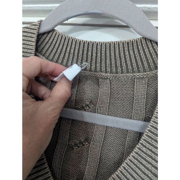 J. Society Varsity Sweater women's size XS green preppy collegiate cable knit - Picture 4 of 7